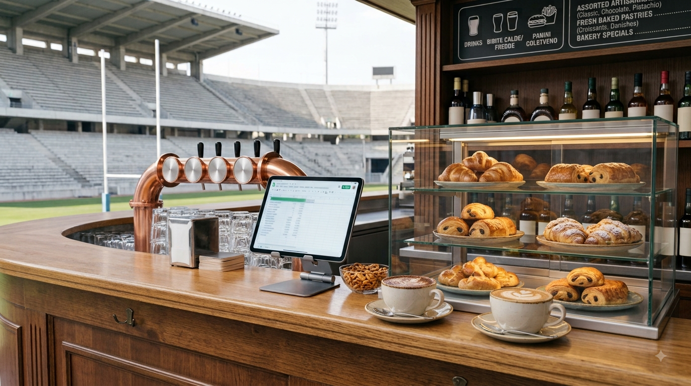 Simply Order al bar del campo